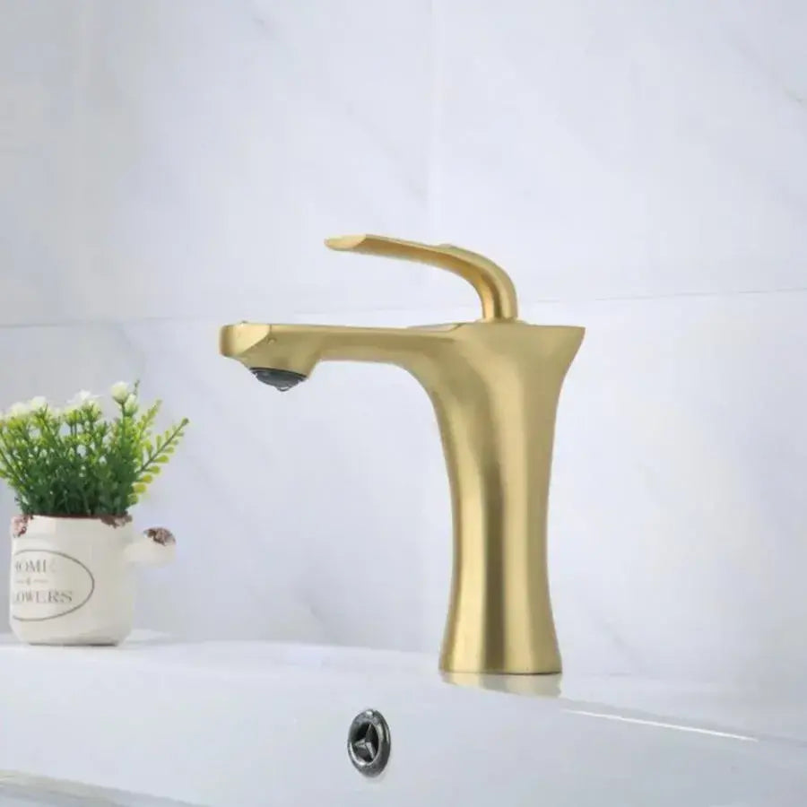 Μπαταρία Washbasin, υγιεινό ορείχαλκο, χρυσός, OD/2066