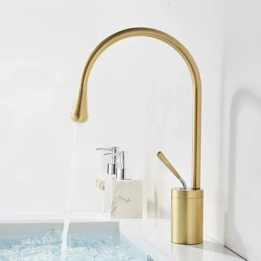 Washbasin της μπαταρίας, υγειονομικό ορείχαλκο, χρυσός, Wzy/325/b