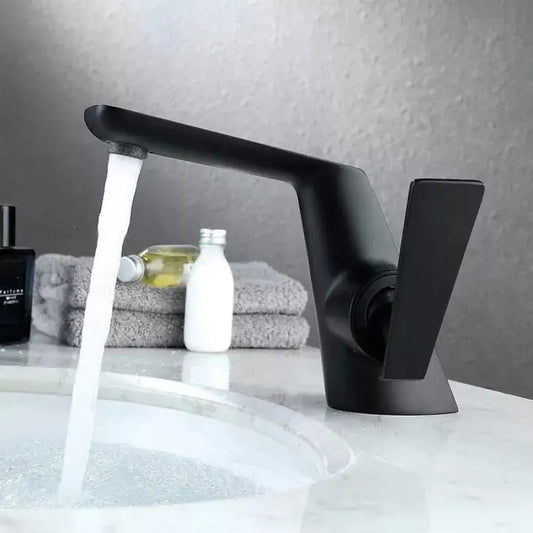 Μπαταρία Washbasin, υγιεινό ορείχαλκο, μαύρο, 6727h