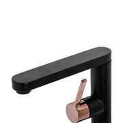 Μπαταρία Washbasin, υγιεινό ορείχαλκο, μαύρο, 9107h/m