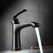 Μπαταρία Washbasin, υγιεινό ορείχαλκο, μαύρο, OD01/B