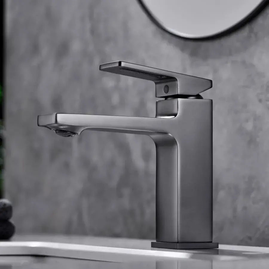 Μπαταρία Washbasin, υγιεινό ορείχαλκο, σατέν, 9807N
