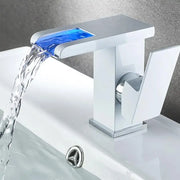 Washbasin της μπαταρίας, λευκό, φως RGB, αλλαγή χρώματος ανάλογα με τη θερμοκρασία του νερού, OD3011