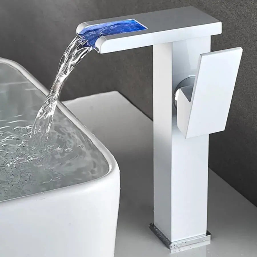 Μπαταρία Washbasin, φως RGB, αλλαγή χρώματος ανάλογα με τη θερμοκρασία του νερού, OD3014
