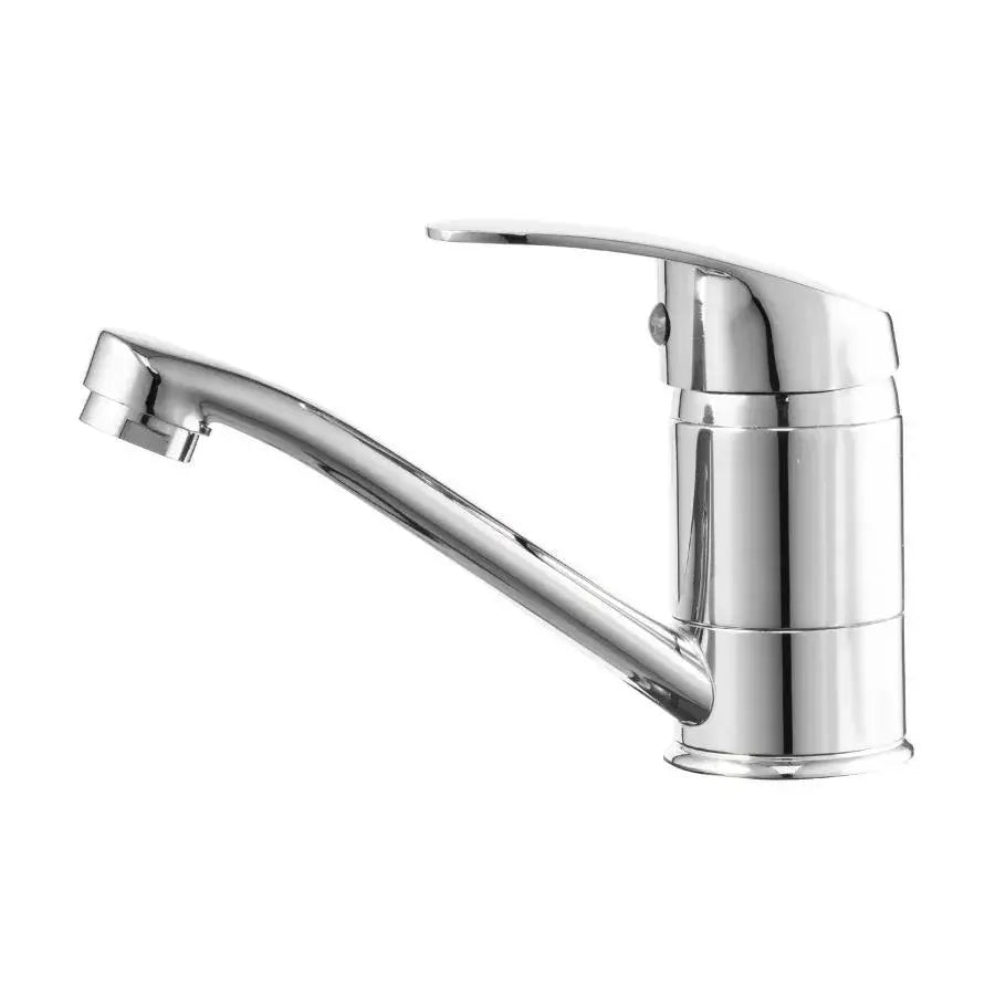Μπαταρία Washbasin, Σωλήνας περιστροφής, μήκος 15cm, κεραμική κασέτα, χρώμιο, σύνδεση περιλαμβάνεται