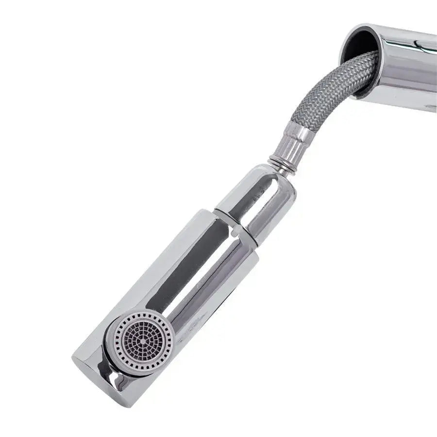 Washbasin Battery με εκχυλίσιμο ντους, υγιεινό ορείχαλκο, Chrome, Y/108