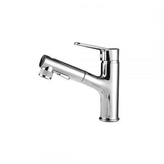 Μπαταρία Washbasin με εκχυλίσιμο ντους, υγειονομικό ορείχαλκο, Chrome, 9337