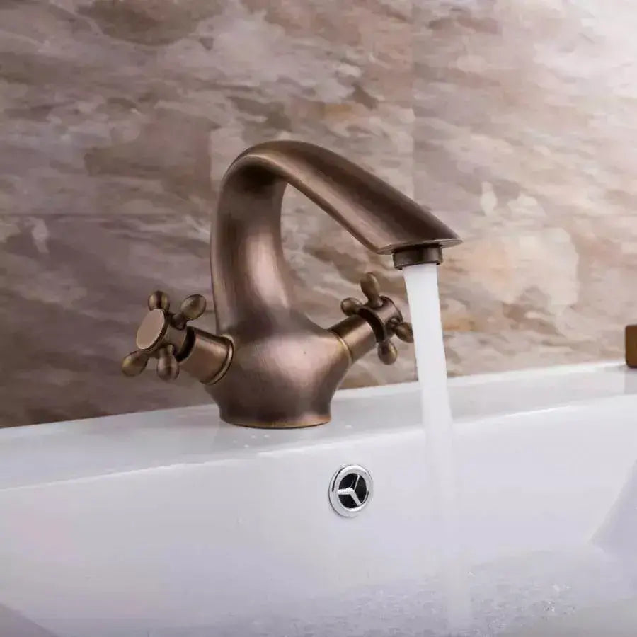 Washbasin μπαταριών με λαιμό, υγειονομικό ορείχαλκο, χρυσό, OD/2045