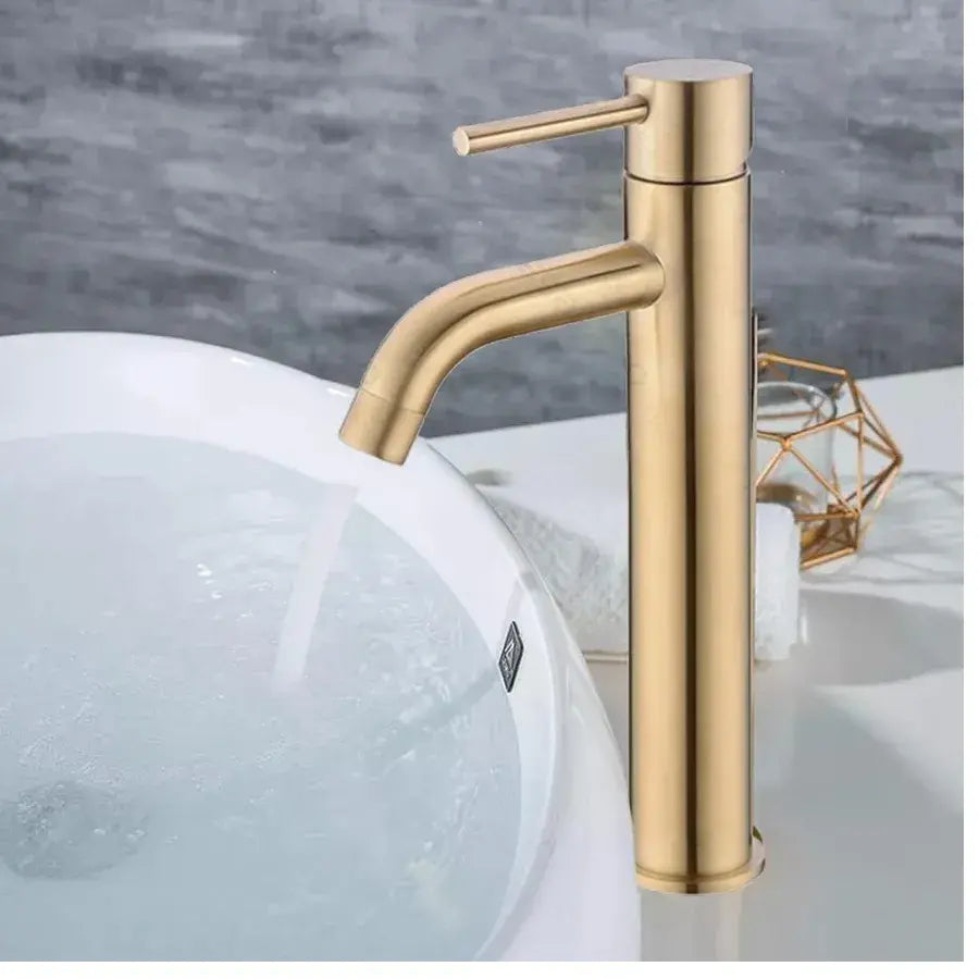 Μπαταρία Washbasin, ανοξείδωτος χάλυβα 304, χρυσό, N/MP0A2