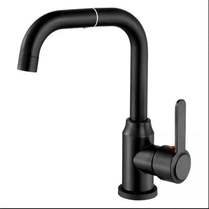 Μήνα Μονοχροβής Washbasin/Κουζίνα περιστρέφοντας περιστρεφόμενα συνδέσεις μαύρου κράματος κασέτας σατέν από ανοξείδωτο χάλυβα περιλάμβα