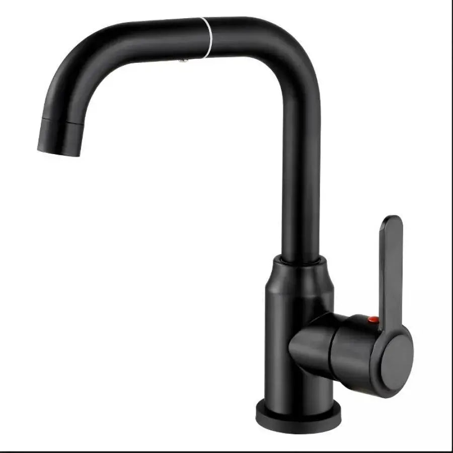 Μήνα Μονοχροβής Washbasin/Κουζίνα περιστρέφοντας περιστρεφόμενα συνδέσεις μαύρου κράματος κασέτας σατέν από ανοξείδωτο χάλυβα περιλάμβα