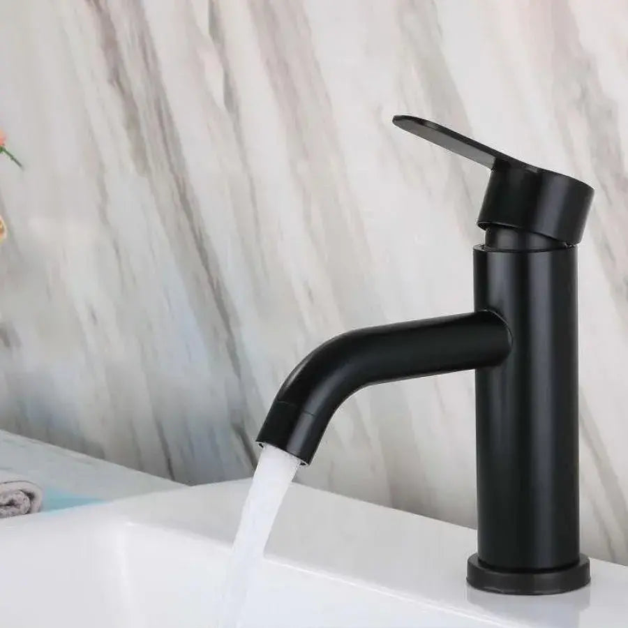 Μπαταρία Washbasin, ανοξείδωτο χάλυβα 304, μαύρο, HS/LY007