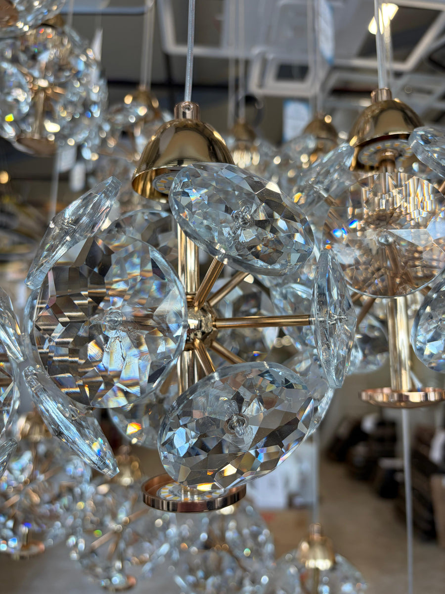 Crystal LED KILKENNY Culmino Πολυέλαιος, 144W, Neutral Light, Διάμετρος 60cm, Χρυσός