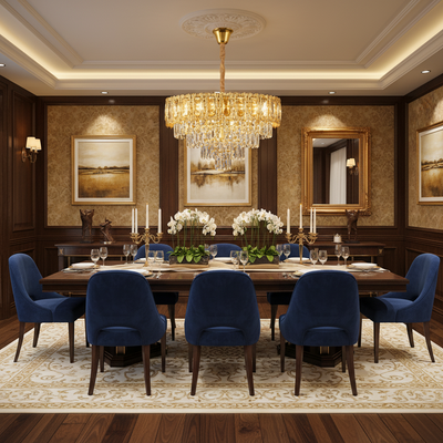 Κρυστάλλινος πολυέλαιος BELVEDERE Eleganza 8xE14, Διάμετρος 49cm, Γυαλιστερό Χρυσό, Ρυθμιζόμενο Ύψος