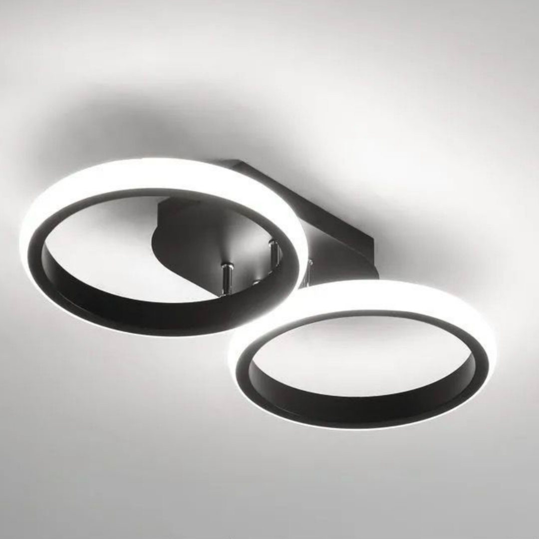 LED LED Elio Celio, 16W, 2 κύκλοι, κρύο/ζεστό/ουδέτερο φως, μαύρο