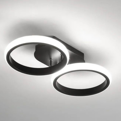 LED LED Elio Celio, 16W, 2 κύκλοι, κρύο/ζεστό/ουδέτερο φως, μαύρο