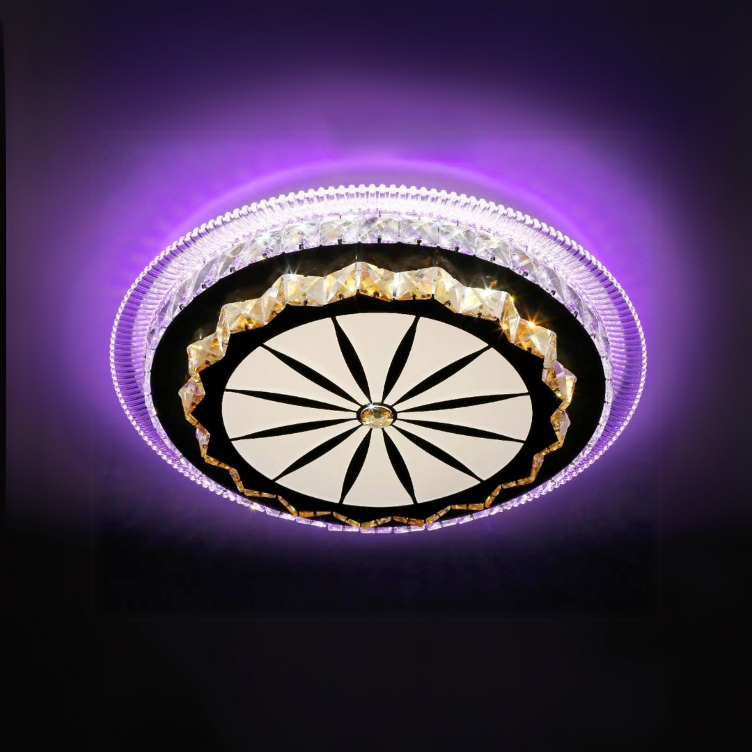 LED πολυέλαιος με τηλεχειριστήριο Miralux, 96W, Cold/Hot/RGB φως, ασταθές, μαύρο