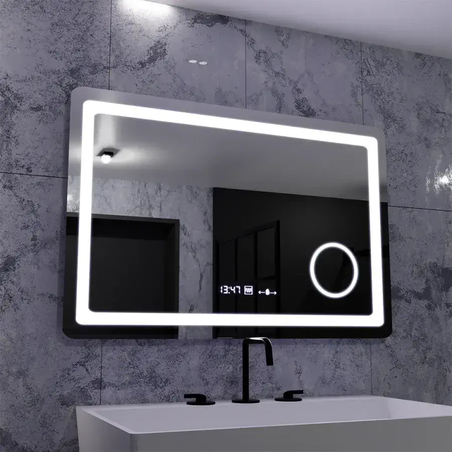Mirror LED ορθογώνιο 90x60cm Souverain Motionglow Marcello Αποστολής Σύστημα απόρριψης ρολογιού