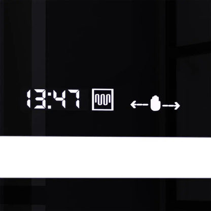 Mirror LED ορθογώνιο 160x80cm Verite Motionglow Marcello Σύστημα πρόβλεψης ρολογιού και θερμόμετρο Dimable