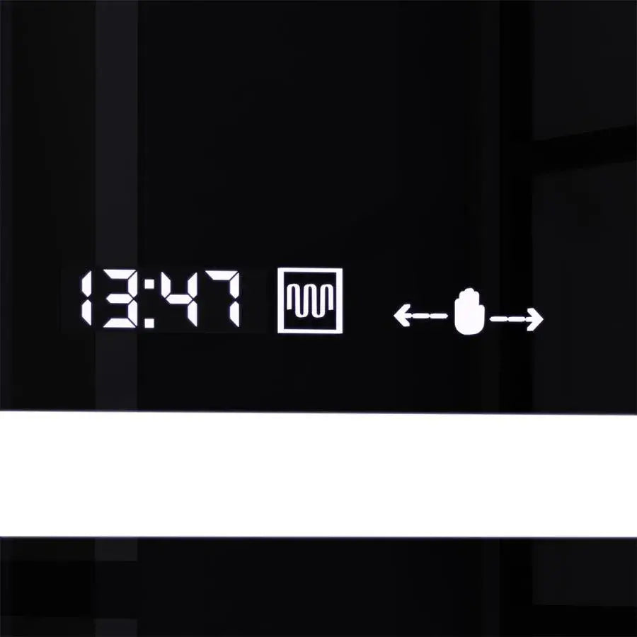 Mirror LED ορθογώνιο 160x80cm Verite Motionglow Marcello Σύστημα πρόβλεψης ρολογιού και θερμόμετρο Dimable