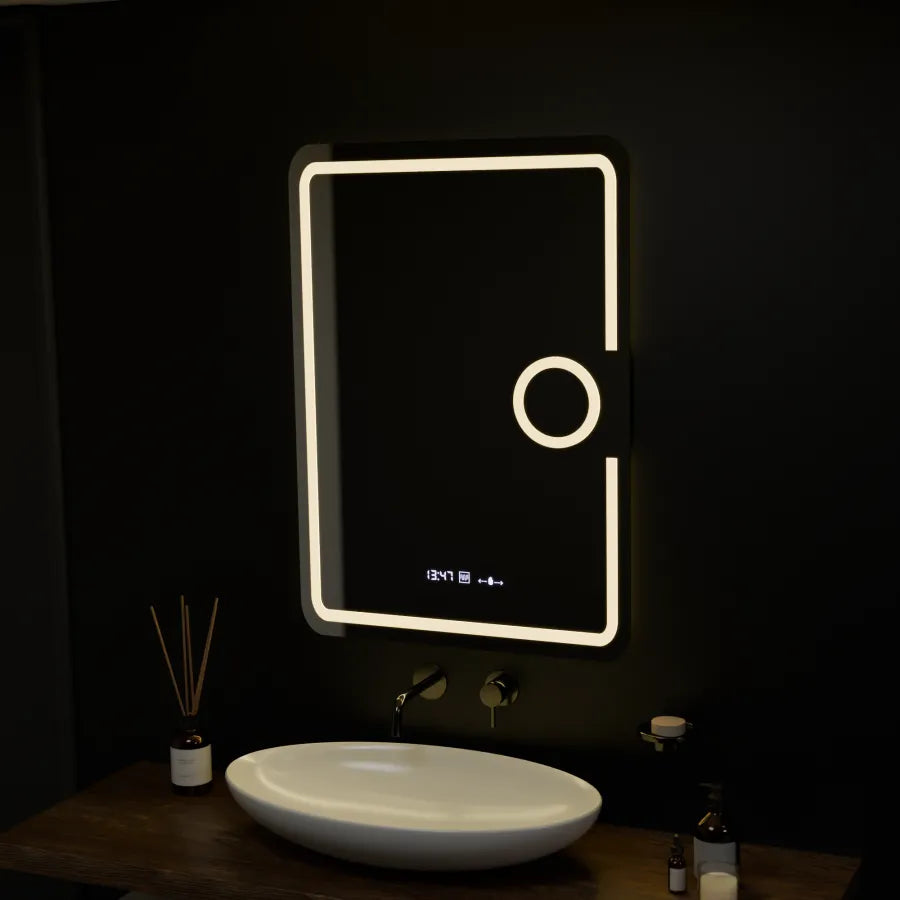 Mirror LED ορθογώνιο 50x70cm Eclat Motionglow Marcello Disputs & Termeter Luba Cosmetica Dimabil
