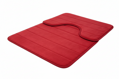 Σετ 3 Χαλάκια Μπάνιου, 50x40 cm, Μπλε, Αντιολισθητικό