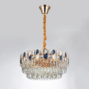 Πολυέλαιος Amadi 8*E27, Metal and Crystal, Golden