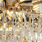 Crystal πολυέλαιο Versailles Petito 3xe14, διάμετρο 30cm, γυαλιστερό και μαύρο χρυσό, ρυθμιζόμενο ύψος