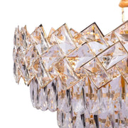 Πολυέλαιος Crystal Windsor Elegance 6x E14, διάμετρος 49cm, γυαλιστερό χρυσό, ρυθμιζόμενο ύψος