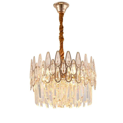 Crystal πολυέλαιος Alhambra Noble 5x E14, διάμετρος 40cm, γυαλιστερό χρυσό, ρυθμιζόμενο ύψος