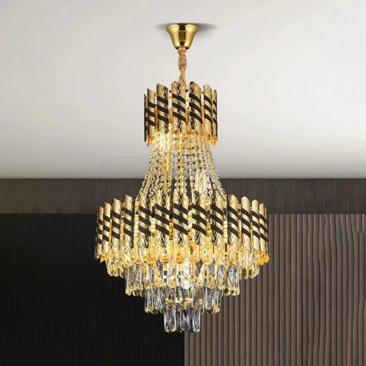 Crystal πολυέλαιος 9xe14 χρυσό Nardo, 50 cm πλάτος, ύψους 70 cm