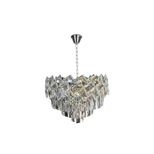 Cristal πολυέλαιος Allan 5x E14 διάμετρος 40cm ασημί