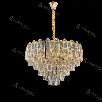 BAMSI 10x E27 Crystal πολυέλαιος διάμετρος 60cm χρυσό
