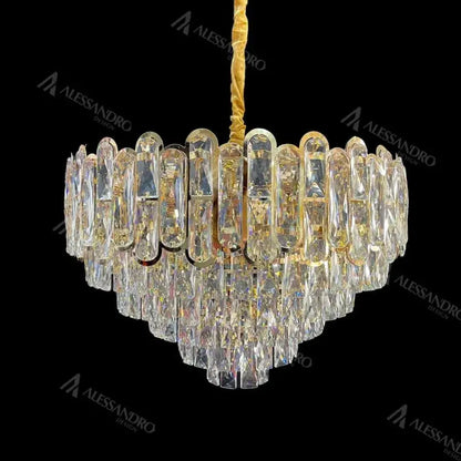 BAMSI 10x E27 Crystal πολυέλαιος διάμετρος 60cm χρυσό