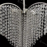 Πολυέλαιος Crystal Baylor 4x E27 44cm Ασημένια διάμετρο