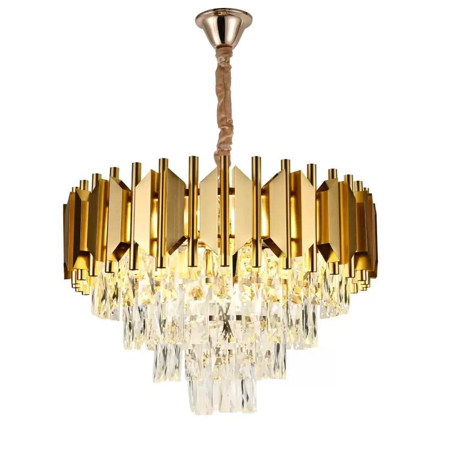 Πολυέλαιος Crystal Braxton 5x E27 Gold