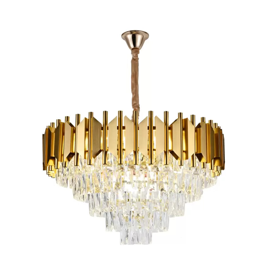 Πολυέλαιος Crystal Braylen 8x E27 60cm Χρυσή διάμετρο