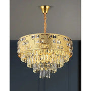 Crystal πολυέλαιος Neuschwanstein Noble 4XE14, διάμετρος 40cm, χρυσός, ρυθμιζόμενο ύψος
