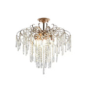 Crystal πολυέλαιος Ego 9x E27, διάμετρος 60cm, γυαλιστερό χρυσό
