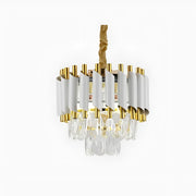 Crystal πολυέλαιο Versailles Petito 3xe14, διάμετρο 30cm, γυαλιστερό και λευκό χρυσό, ρυθμιζόμενο ύψος