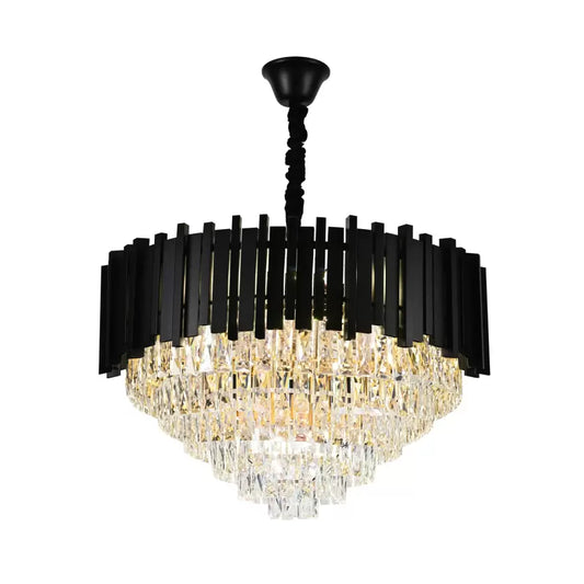 Πολυέλαιος Crystal Francis 10x E27 Black