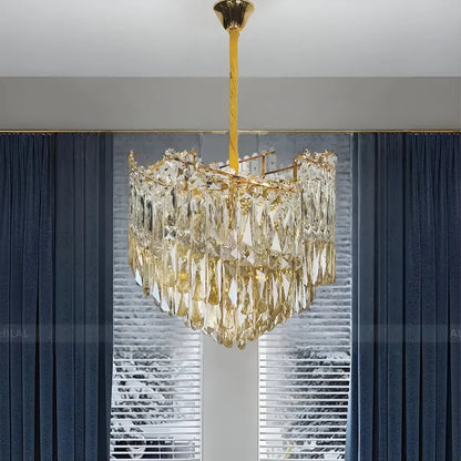 Πολυέλαιος Crystal Topkapi Petito 3xe27, διάμετρος 30cm, γυαλιστερό χρυσό, ρυθμιζόμενο ύψος