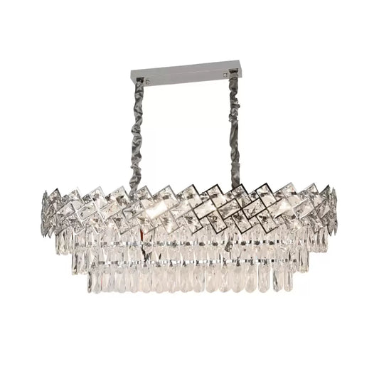 Crystal πολυέλαιος Windsor Regalis 10xe27, διάμετρο 85cm, γυαλιστερό χρώμιο, ρυθμιζόμενο ύψος