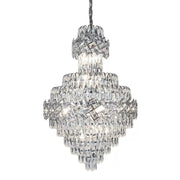 CrydeLabular Crystal Windsor Grande Supremo 10xe14, διάμετρος 60x90cm, γυαλιστερό χρωμίου, ρυθμιζόμενο ύψος