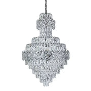 CrydeLabular Crystal Windsor Grande Supremo 10xe14, διάμετρος 60x90cm, γυαλιστερό χρωμίου, ρυθμιζόμενο ύψος