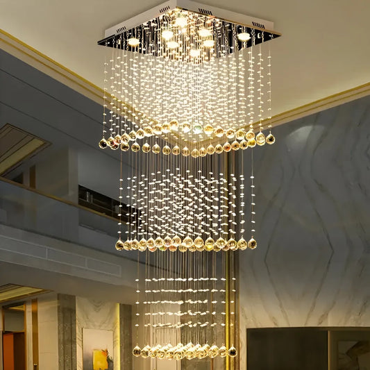 Ο πολυέλαιος Crystal LED 80W Saturnino Gold 50cm