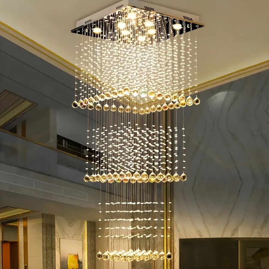 Ο πολυέλαιος Crystal LED 80W Saturnino Gold 50cm