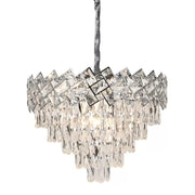 Crystal πολυέλαιος Windsor Eleganza 5x E27, διάμετρος 49cm, γυαλιστερό χρώμιο, ρυθμιζόμενο ύψος