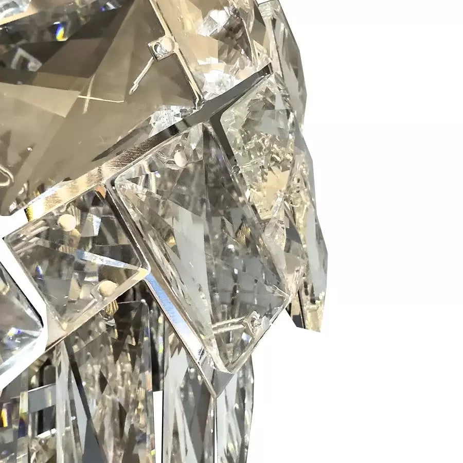 Crystal πολυέλαιος Windsor Noble 5xe27, διάμετρος 40cm, γυαλιστερό χρώμιο, ρυθμιζόμενο ύψος