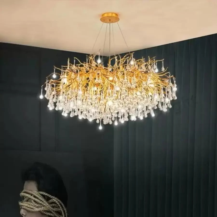 Πολυέλαιος Crystal Muhammad 10x G9 διάμετρος 80cm χρυσό